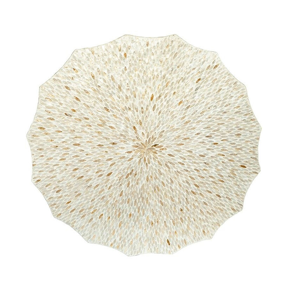 Стол кофейный с отделкой раковинами устриц Coastal Charm