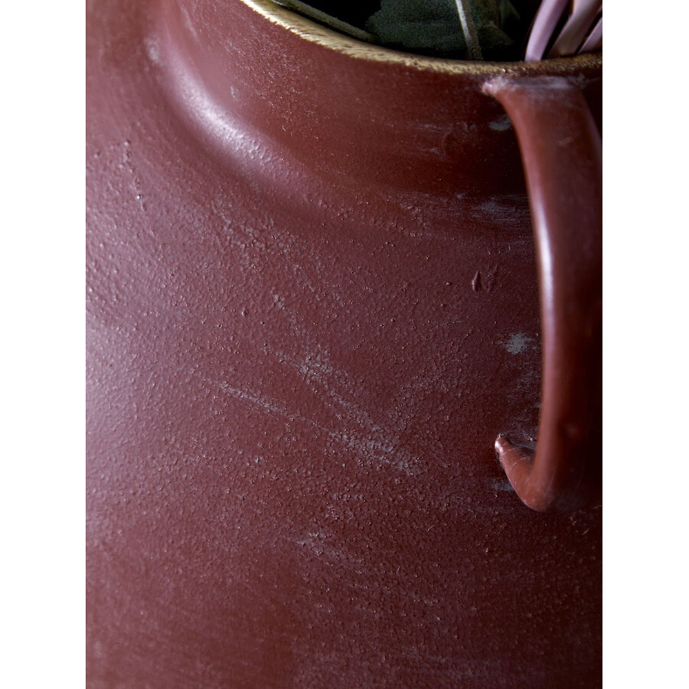 Ваза бордовая с 2-мя фактурными ручками Vase Burgundy Glaze
