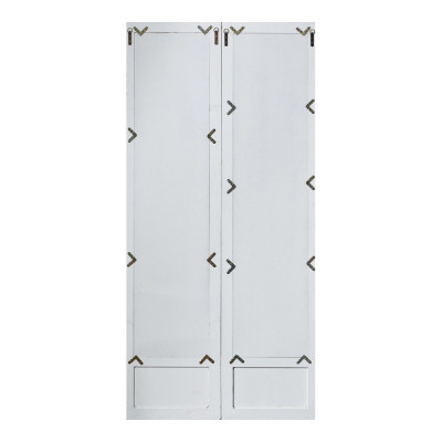 Зеркало-окно с эффектом старения в венецианском стиле Venetian White Mirror