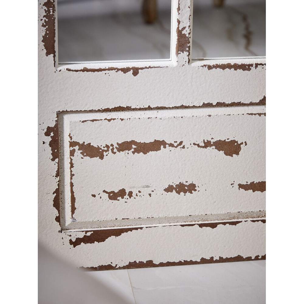 Зеркало-окно с эффектом старения в венецианском стиле Venetian White Mirror