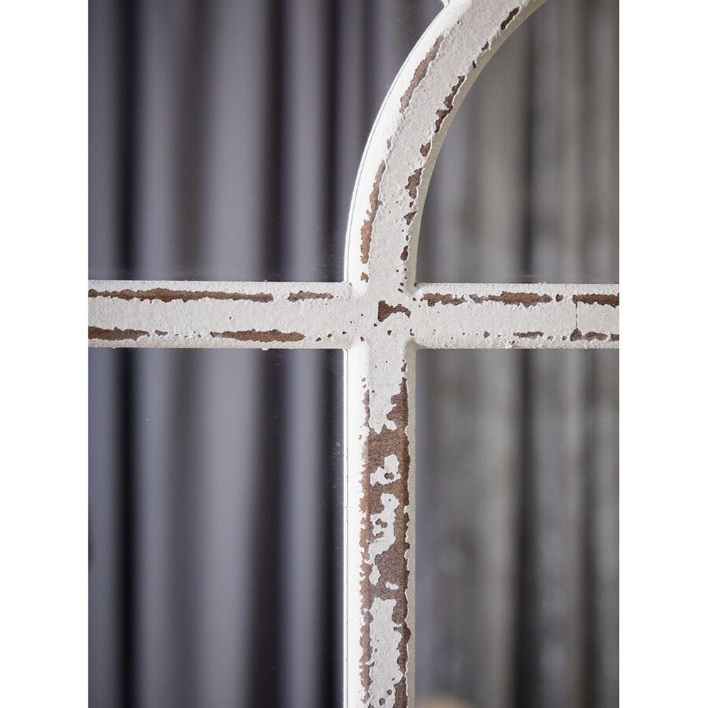 Зеркало-окно с эффектом старения в венецианском стиле Venetian White Mirror