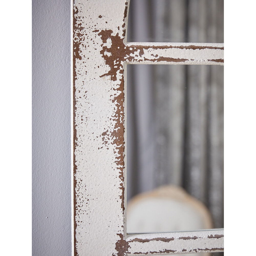 Зеркало-окно с эффектом старения в венецианском стиле Venetian White Mirror