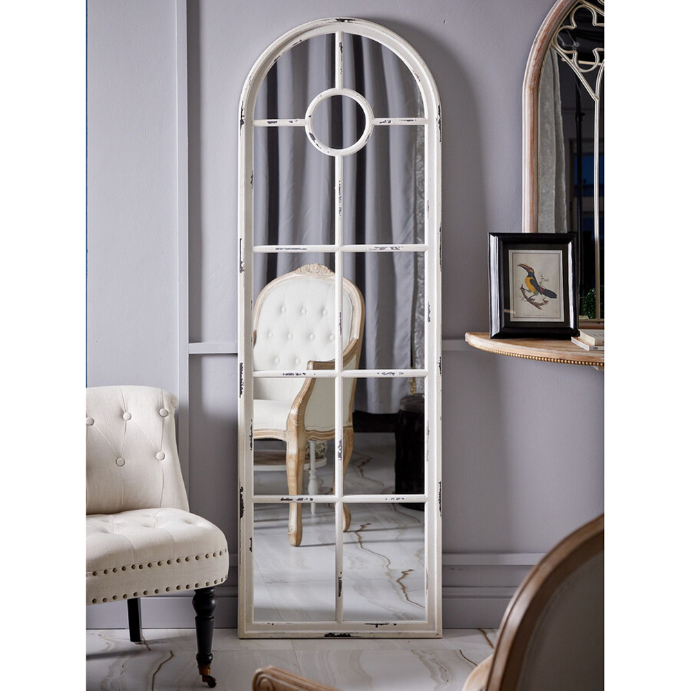 Зеркало-окно с арочным силуэтом в венецианском стиле Venetian White Mirror