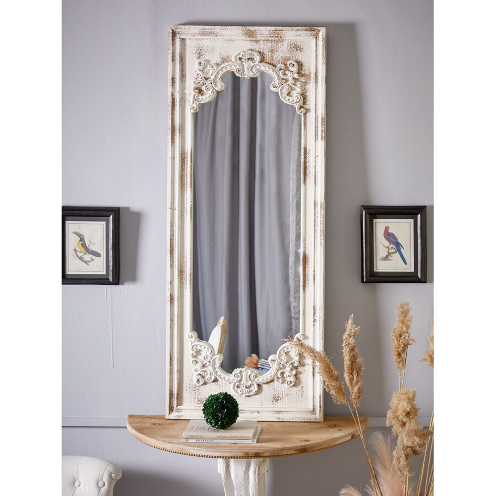 Зеркало настенное с деревянной рамой в винтажном исполнении Palace Baroque