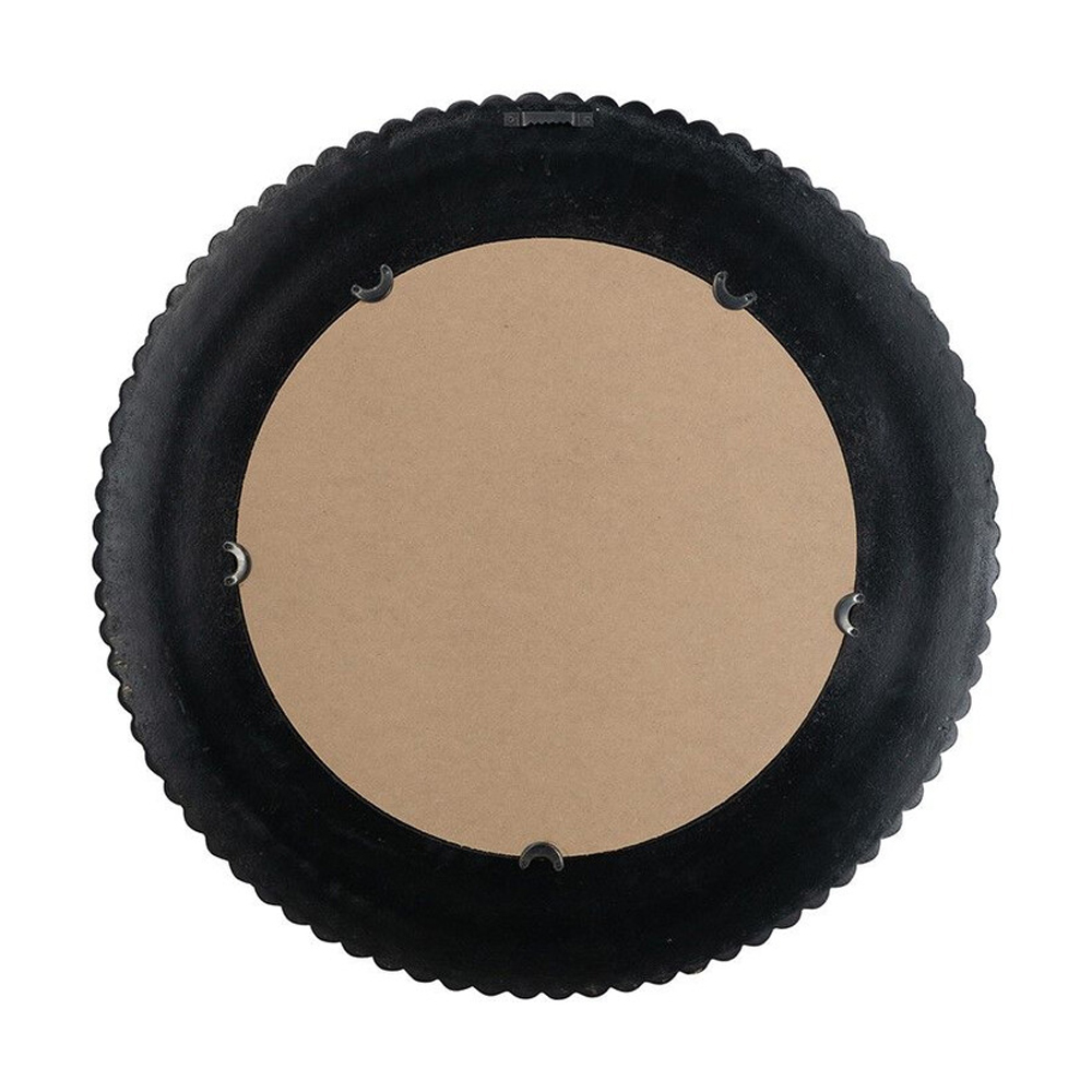 Зеркало круглое с текстурированным дизайном рамы Helios