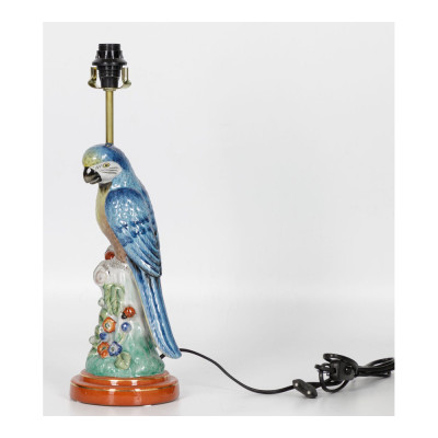 Настольная лампа с абажуром и основанием в виде попугая Parrot Table Lamp