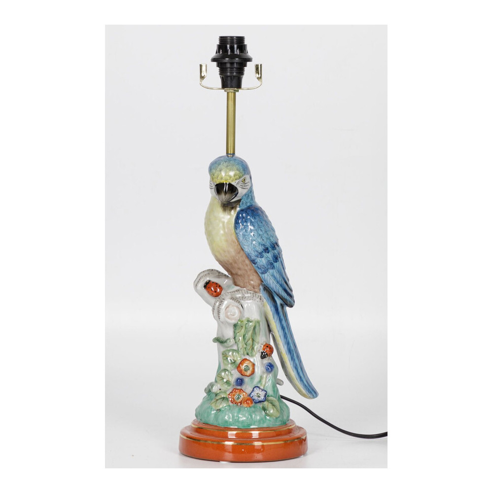 Настольная лампа с абажуром и основанием в виде попугая Parrot Table Lamp
