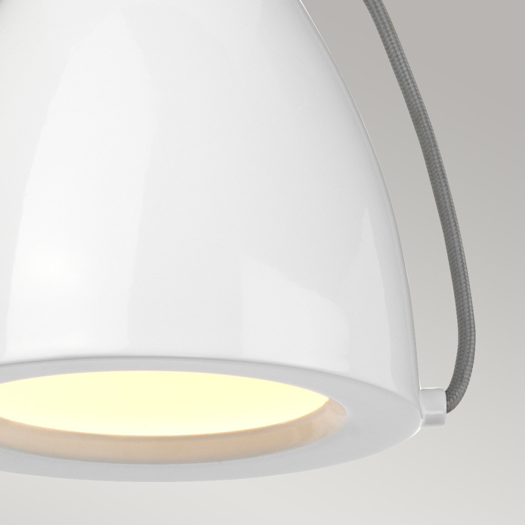 Подвесной светильник белого цвета с полусферическим плафоном Elstead Lighting