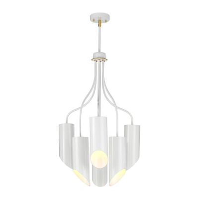 Люстра белого цвета с 6-ю цилиндрическими плафонами Elstead Lighting