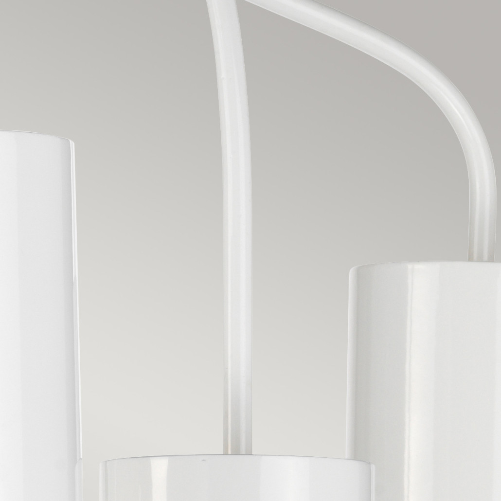 Люстра белого цвета с 6-ю цилиндрическими плафонами Elstead Lighting