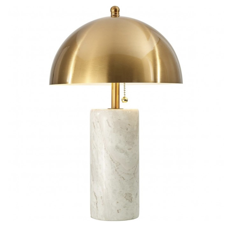 Настольная Лампа Lorenza Brass White stone