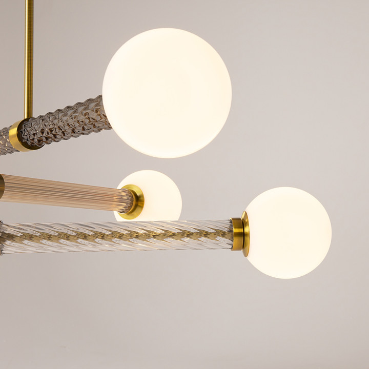 Люстра со стеклянными вставками Helios