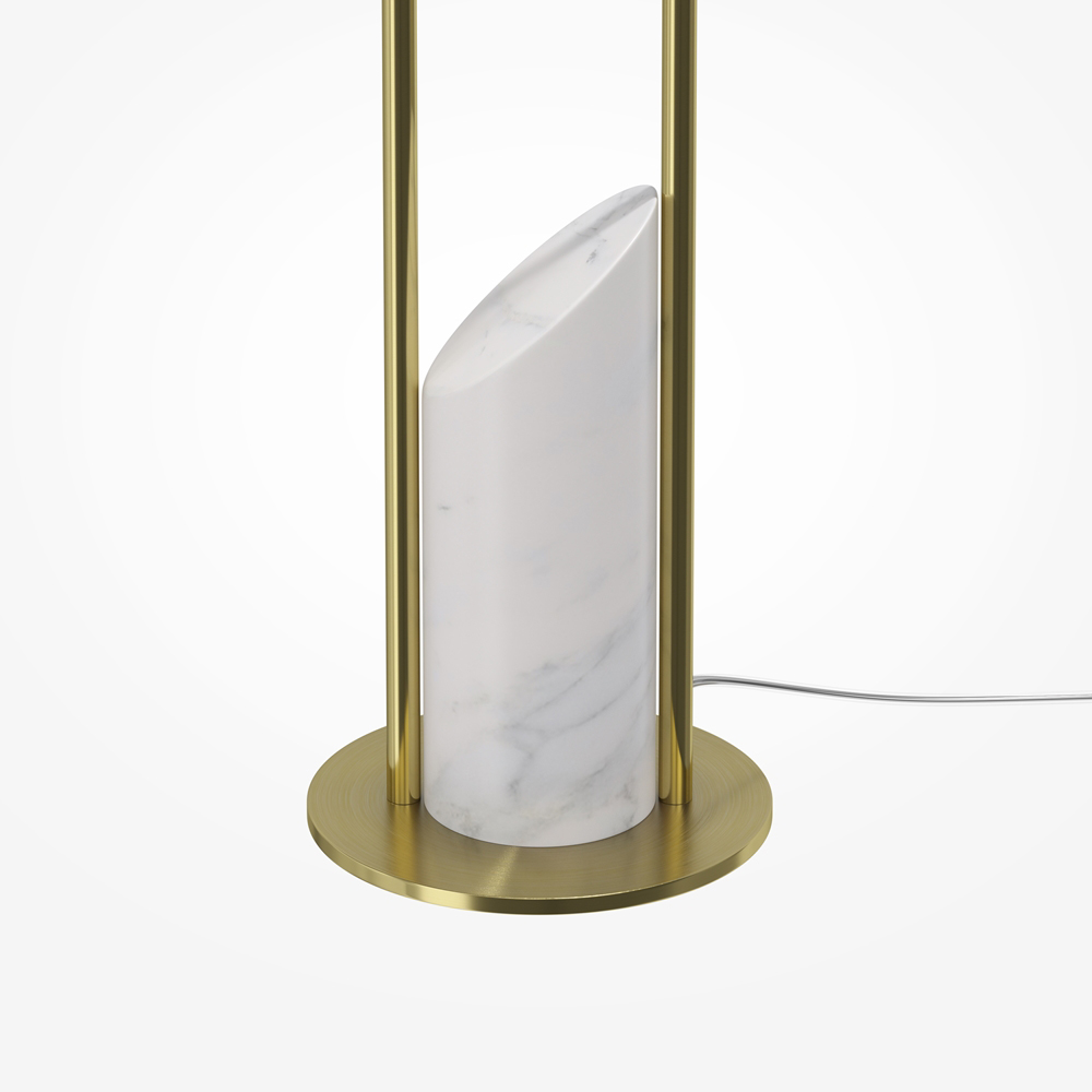 Напольный торшер светодионый золотой Lumen Duo