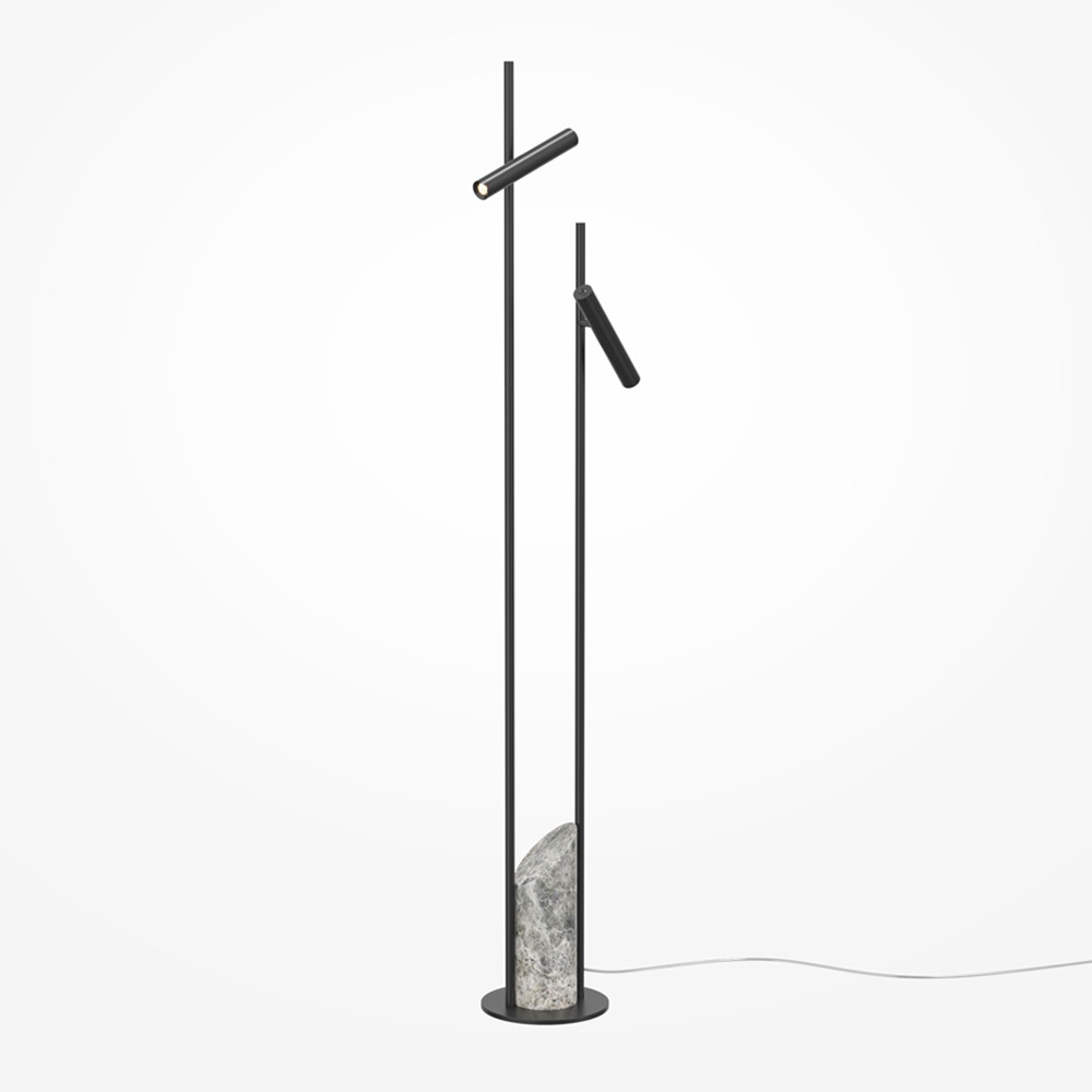 Напольный торшер светодионый черный Lumen Duo