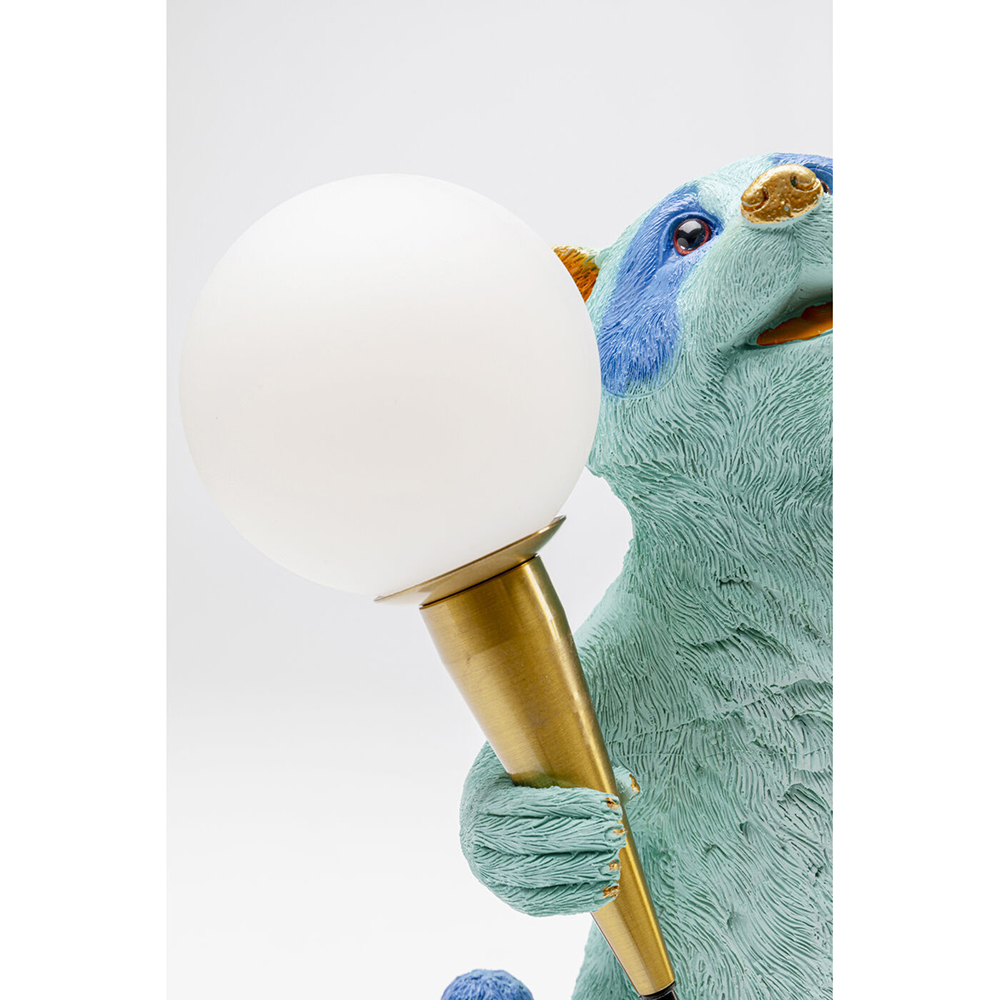 Настольная лампа для детской Голубой Енот