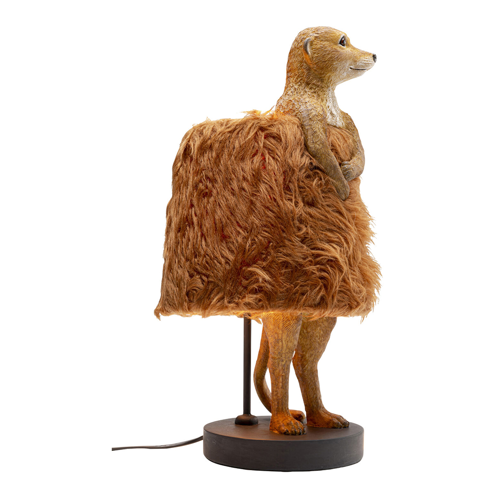 Настольная лампа Цурикат плафон из меха