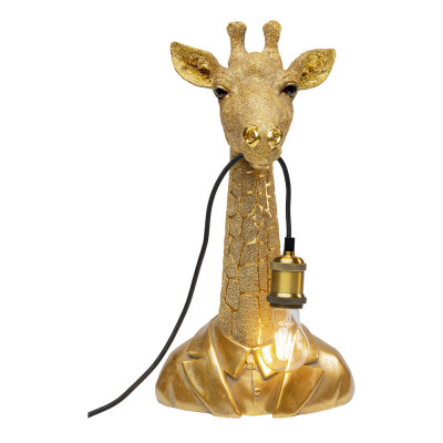 Настольная лампа в детскую Жираф в золотом костюме