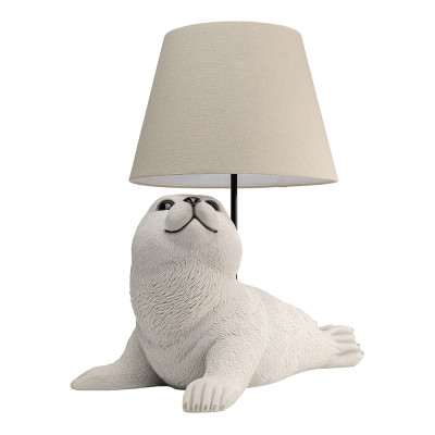 Настольная лампа в детскую Белый морской котик