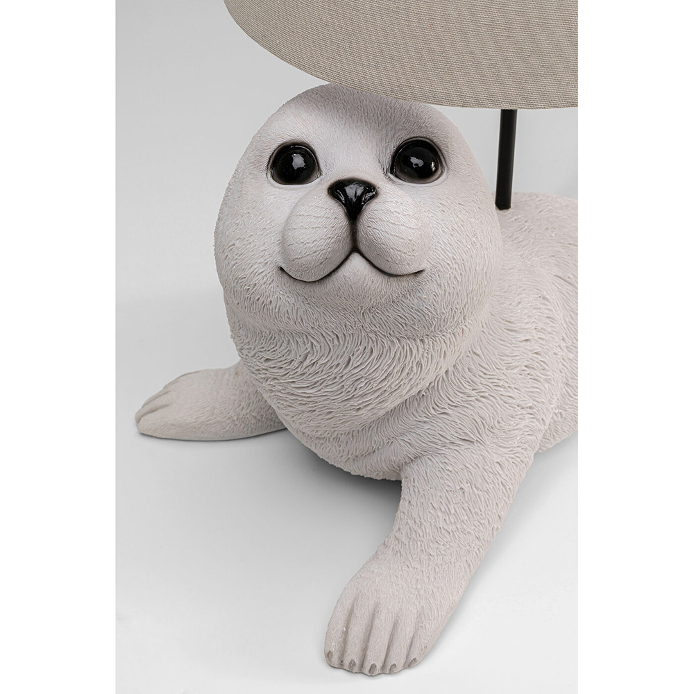 Настольная лампа в детскую Белый морской котик