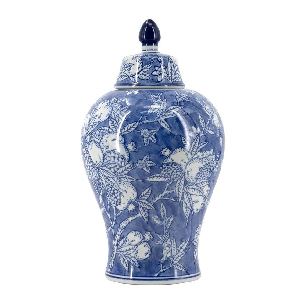 Ваза с крышкой в китайском стиле Гранатовое дерево Blooming Pomegranate