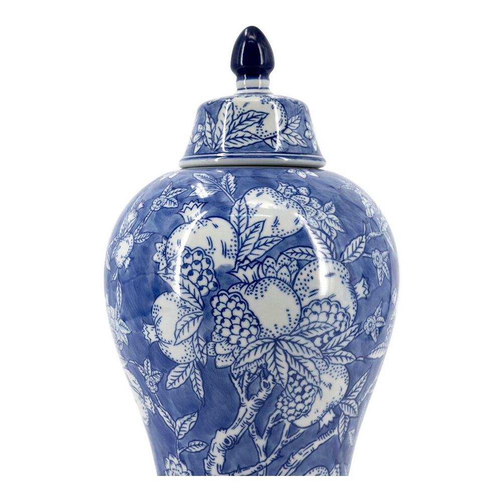 Ваза с крышкой в китайском стиле Гранатовое дерево Blooming Pomegranate