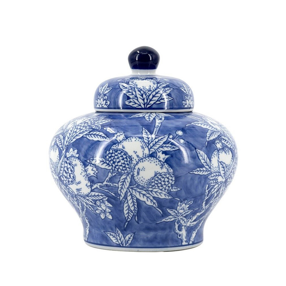 Ваза с крышкой в китайском стиле Гранатовое дерево Blooming Pomegranate