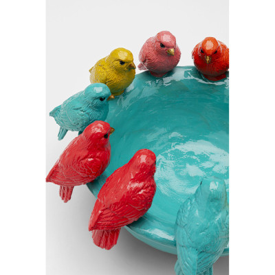 Декоративное дизайнерское блюдо разноцветные попугаи
