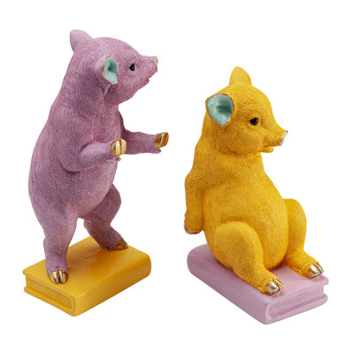 Держатель для книг Multicolored Piglet Bookends