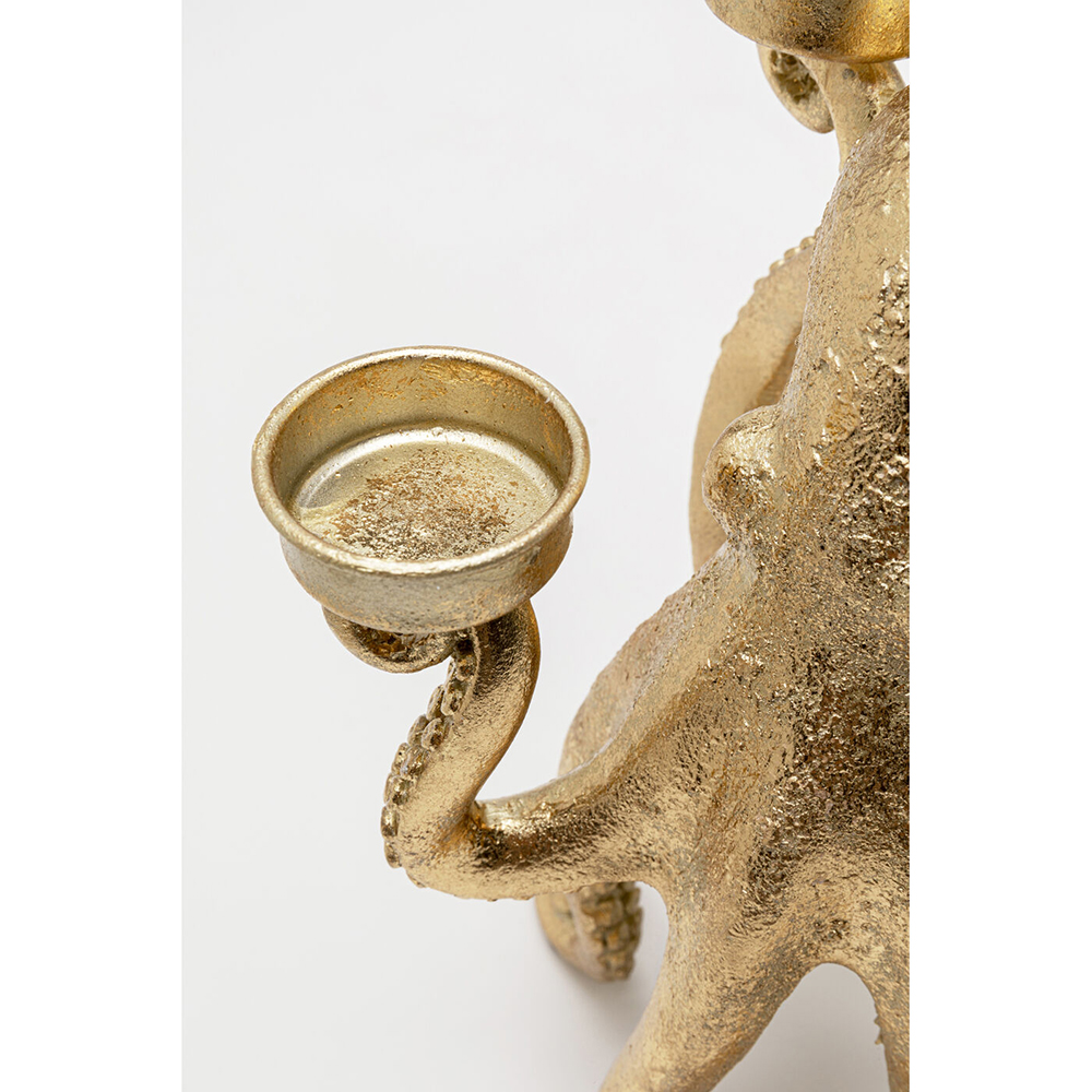 Подсвечник золотой Осьминог Gold Octopus Candlestick