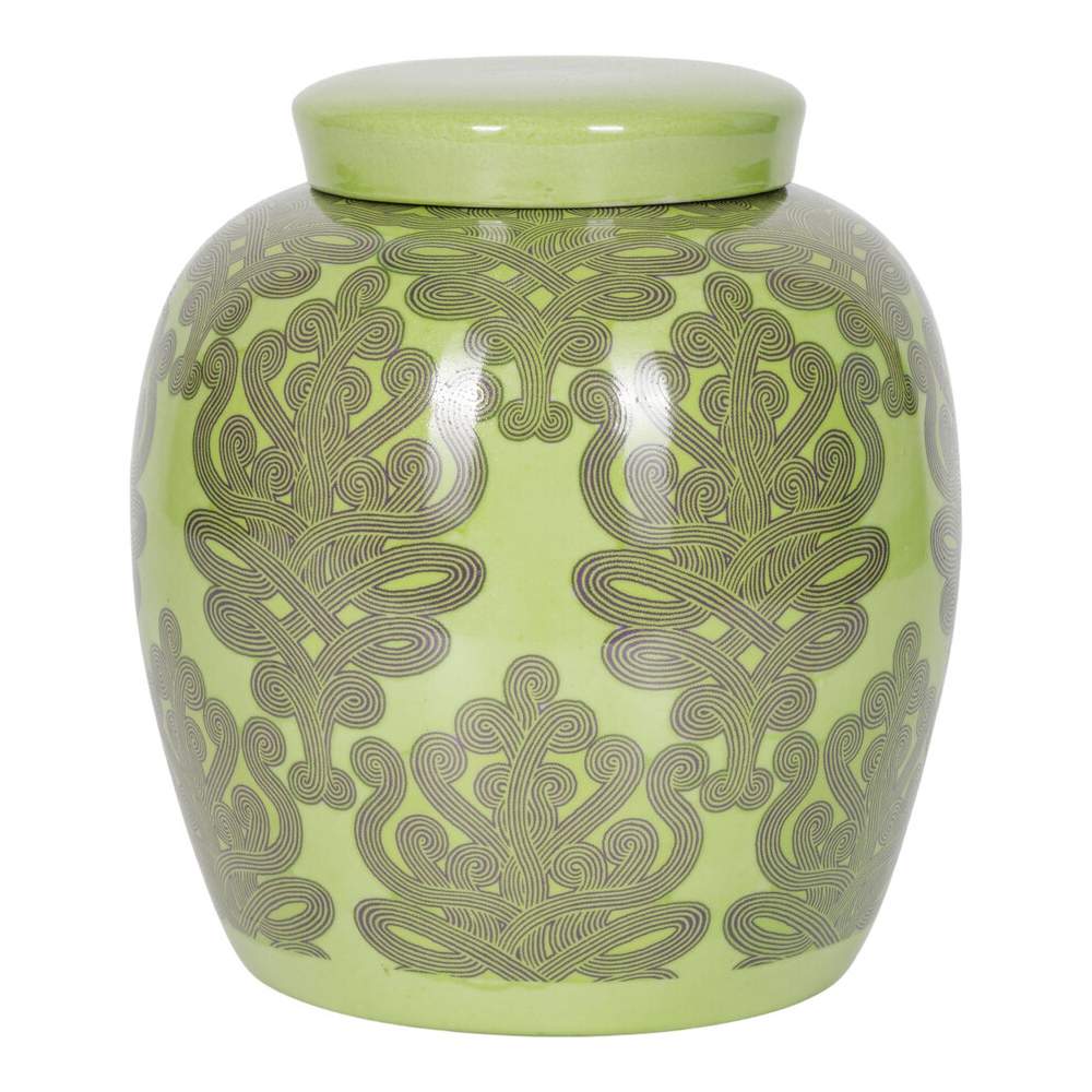 Банка с крышкой Porcelain Malachite Jar