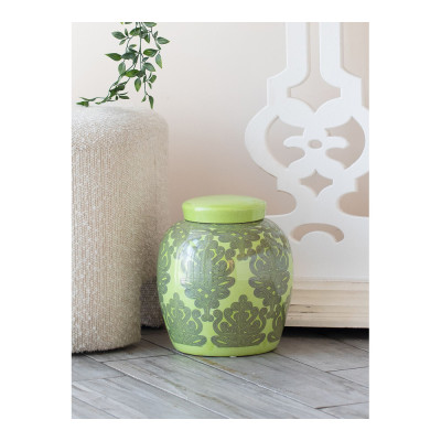 Банка с крышкой Porcelain Malachite Jar