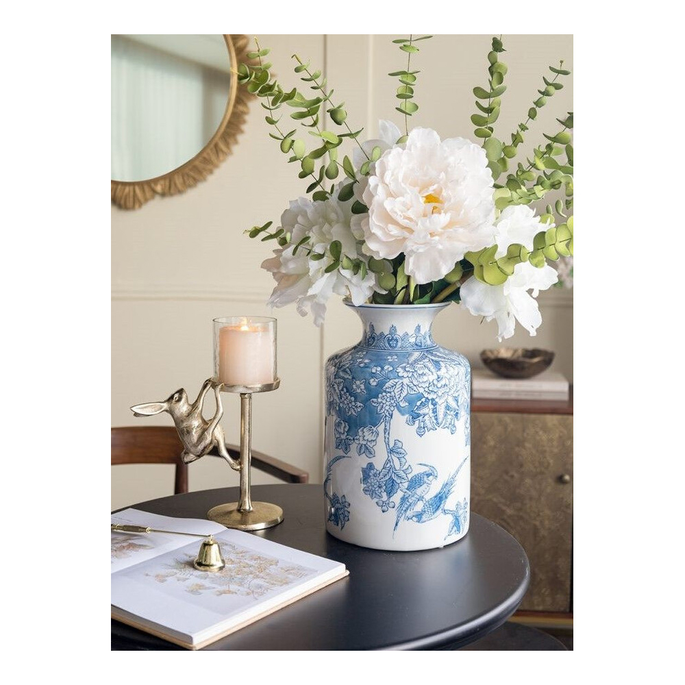 Ваза с мотивами цветущего сада с попугаями Vase Inspired by Nature