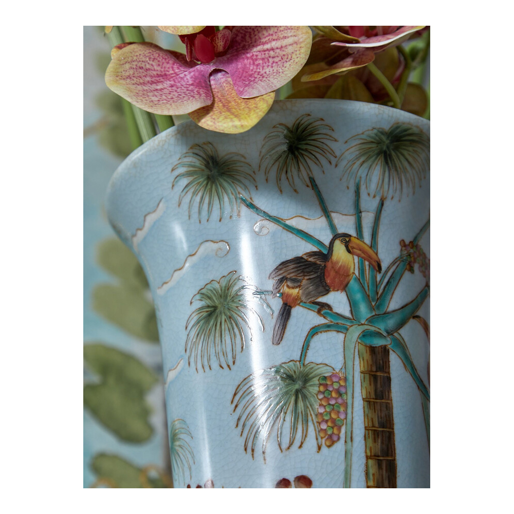 Ваза из фарфора с бронзовыми элементами Tropical Garden