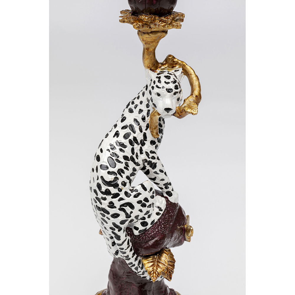 Подсвечник Antique White Leopard