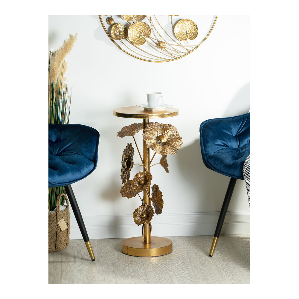 Столик приставной из металла с основанием в виде цветочной композиции Flower Arrangement Table