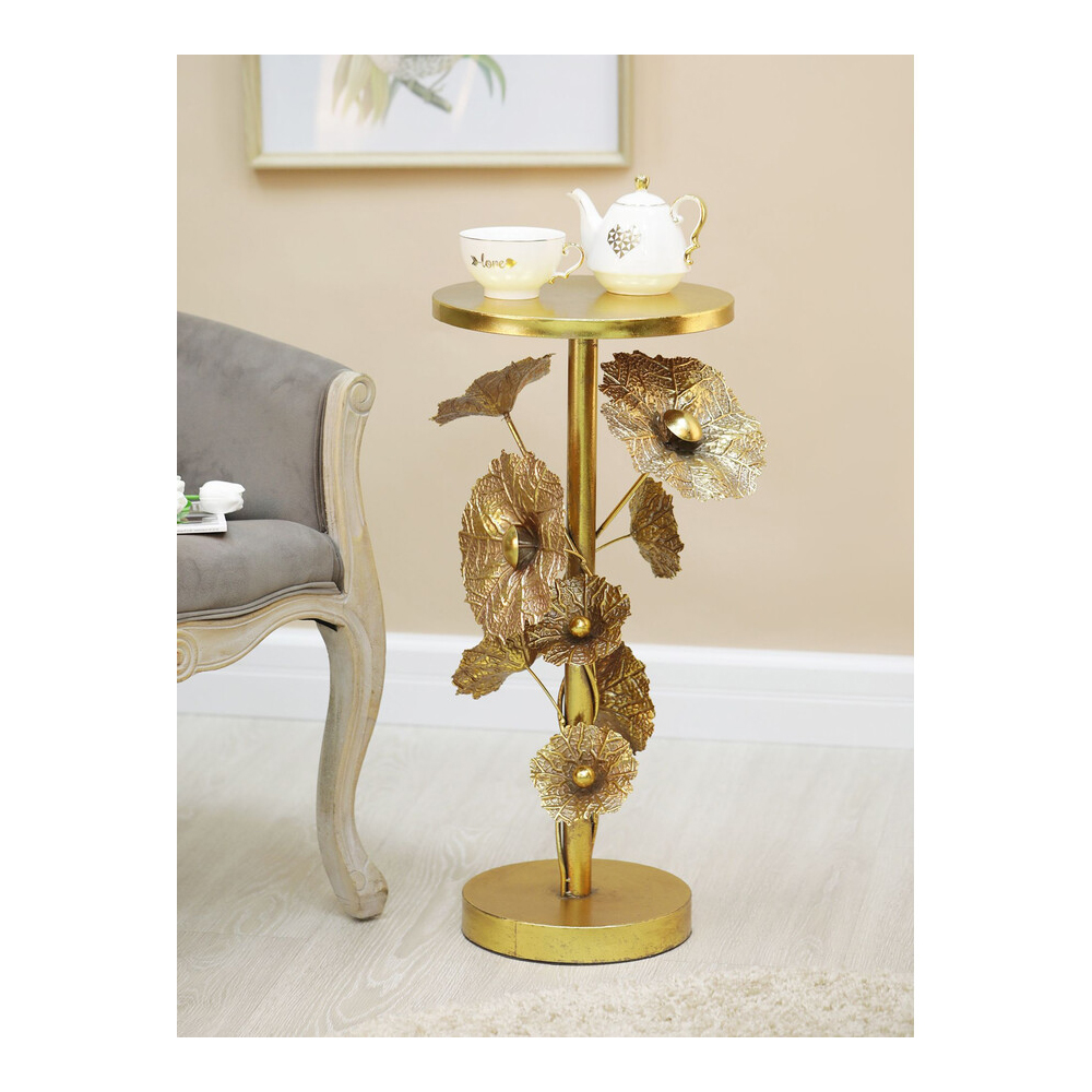 Столик приставной из металла с основанием в виде цветочной композиции Flower Arrangement Table