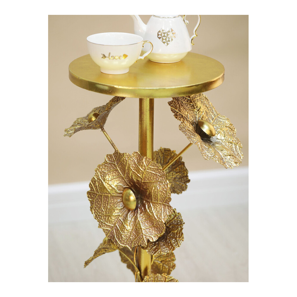 Столик приставной из металла с основанием в виде цветочной композиции Flower Arrangement Table
