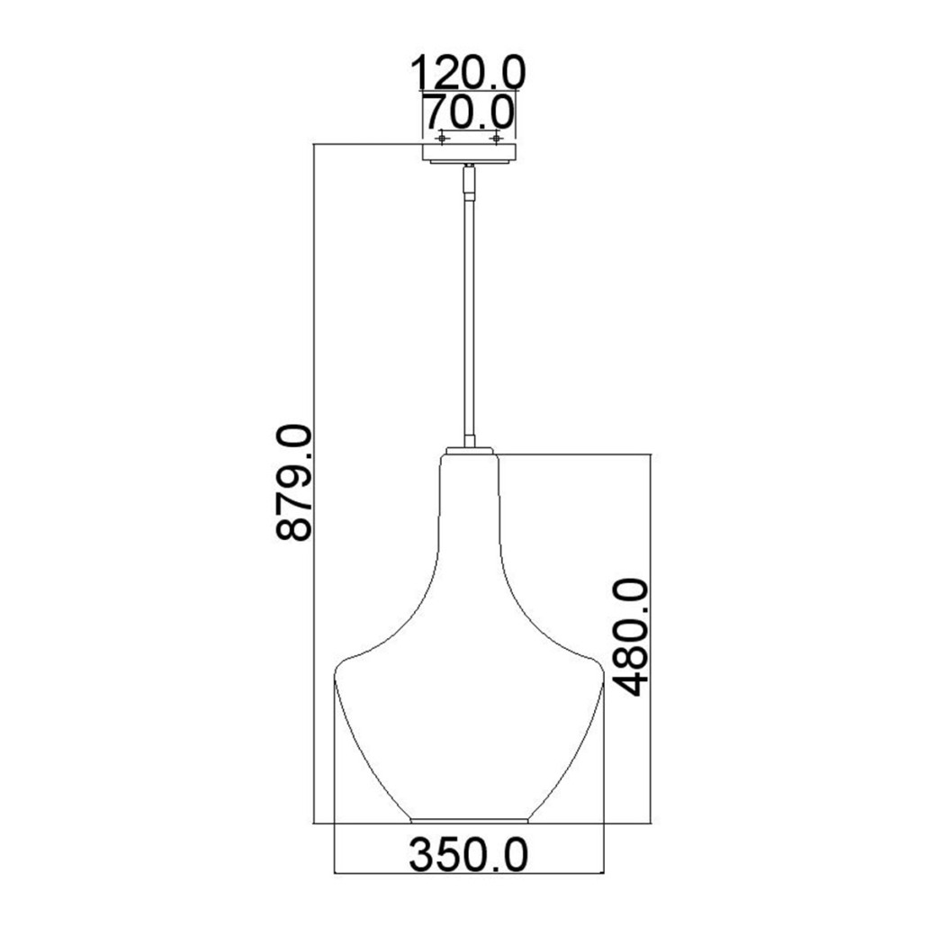 Подвесной светильник прозрачный стеклянный органической формы Kichler