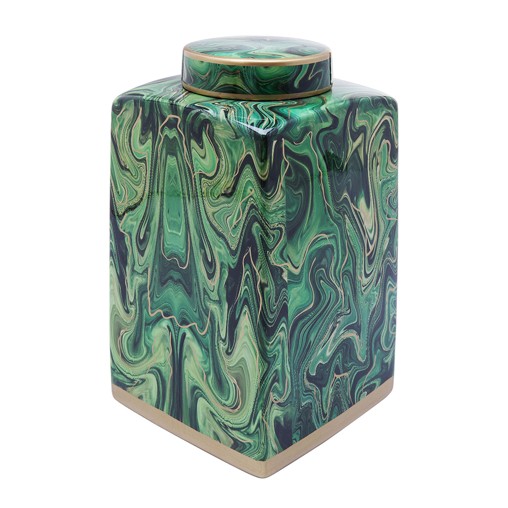 Ваза с малахитовым узором MALACHITE