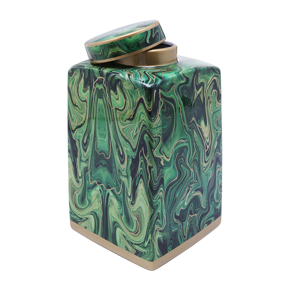 Ваза с малахитовым узором MALACHITE