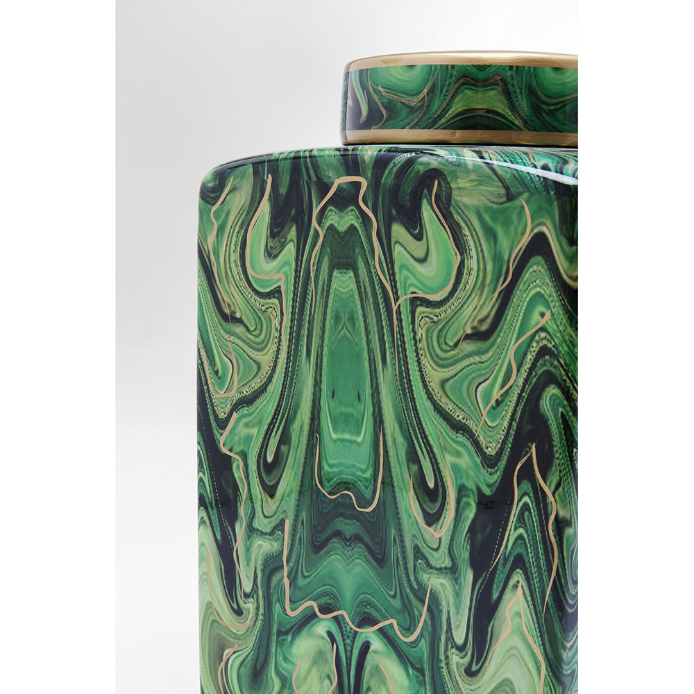 Ваза с малахитовым узором MALACHITE