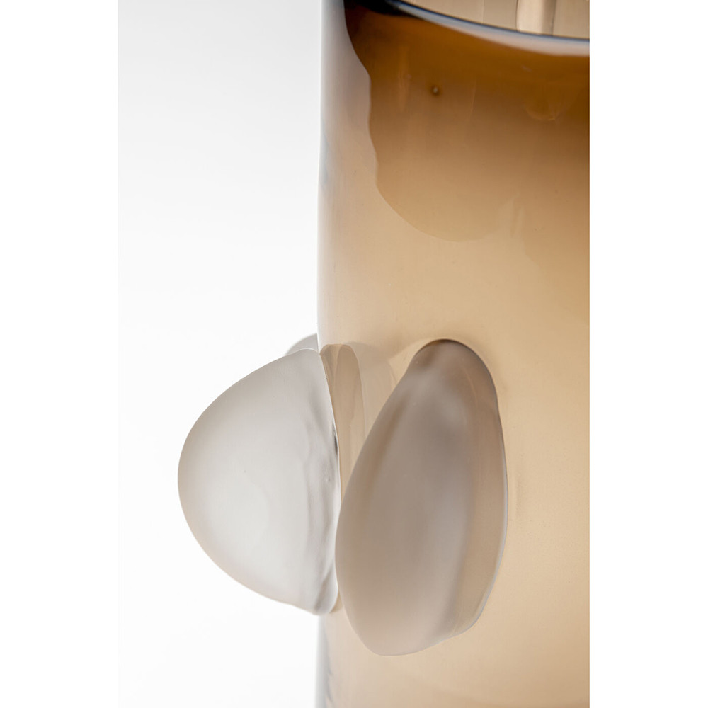 Ваза коричневая Forma Mare со стеклянными вставками