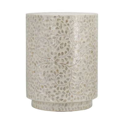 Приставной столик с рисунком из раковин устриц Bone Inlay