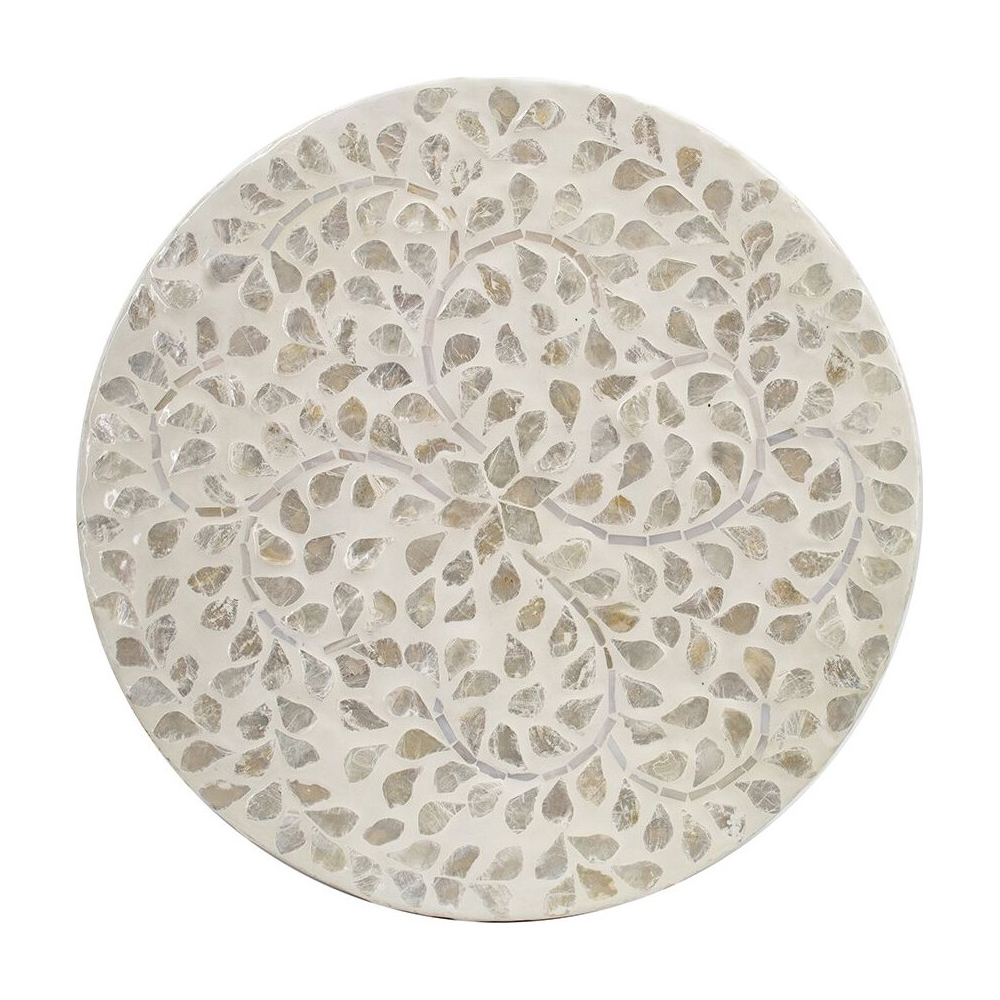 Приставной столик с рисунком из раковин устриц Bone Inlay