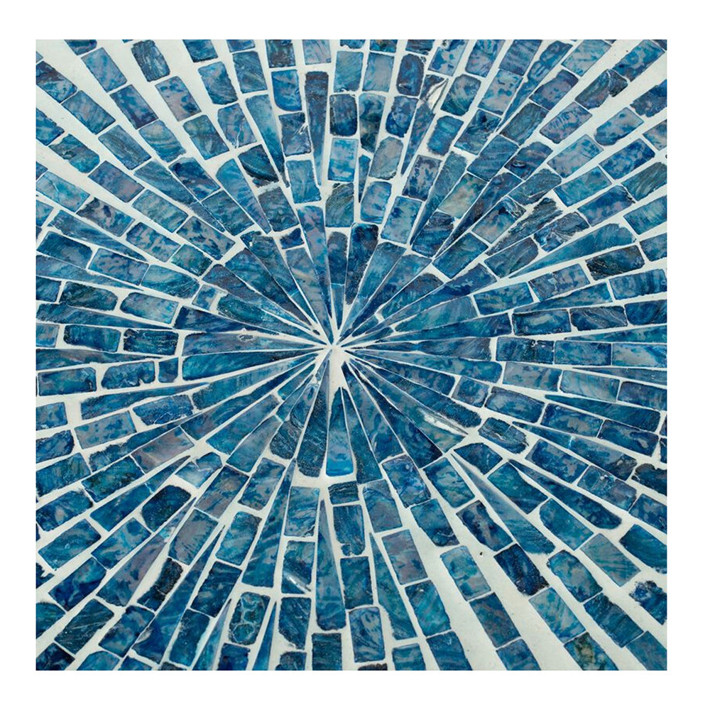 Приставной столик с инкрустацией раковинами устриц Bone Inlay