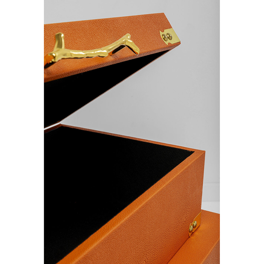 Комплект оранжевых чемоданов Golden Twigs