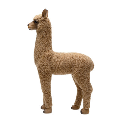 Декоративная статуя с мягкой шерстью Brown Alpaca