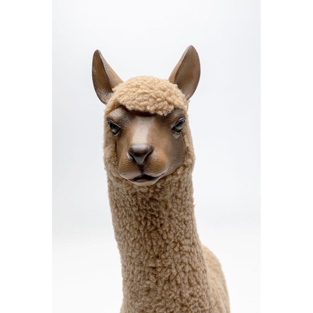 Декоративная статуя с мягкой шерстью Brown Alpaca