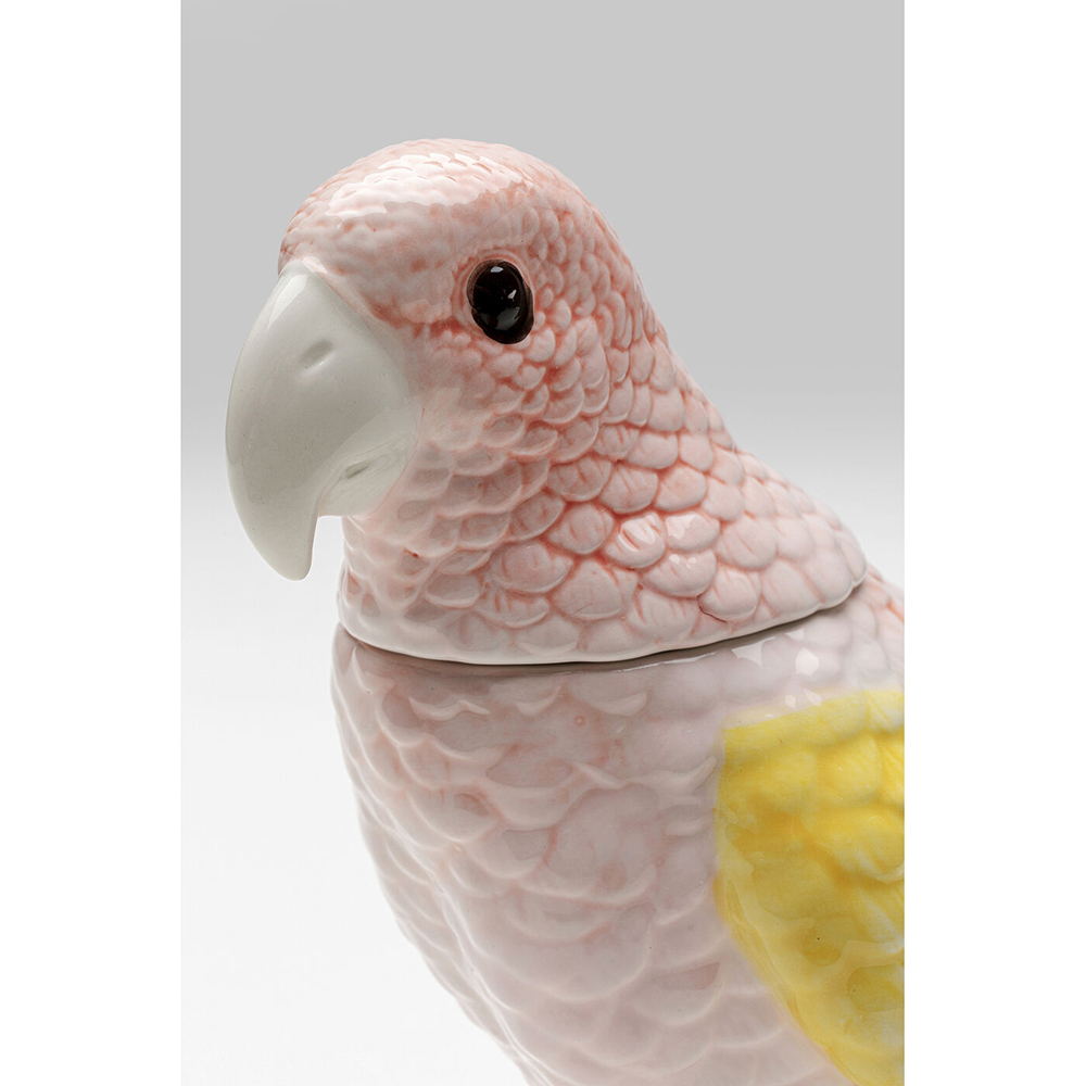 Декоративная банка с крышкой Pink Parrot
