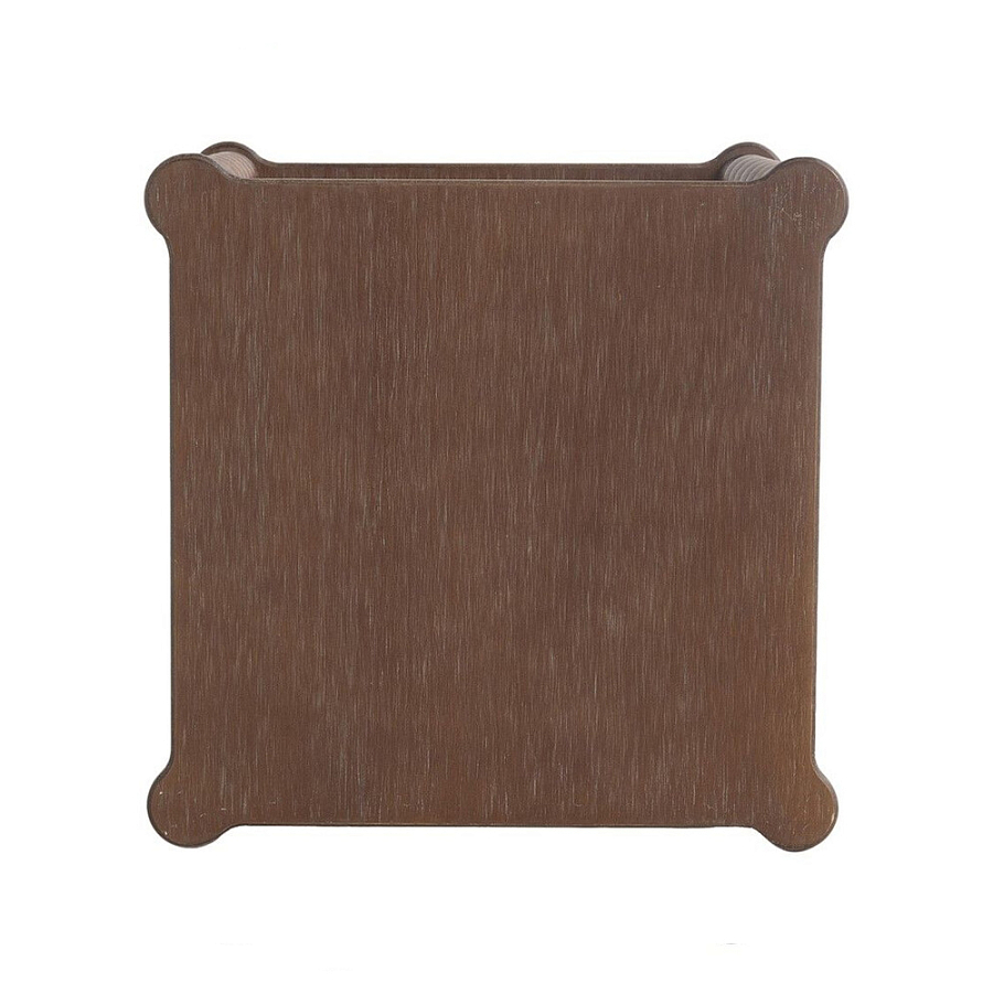 Приставной столик деревянный с резными ножками и нижней полкой Vintage Side Table Brown Wood